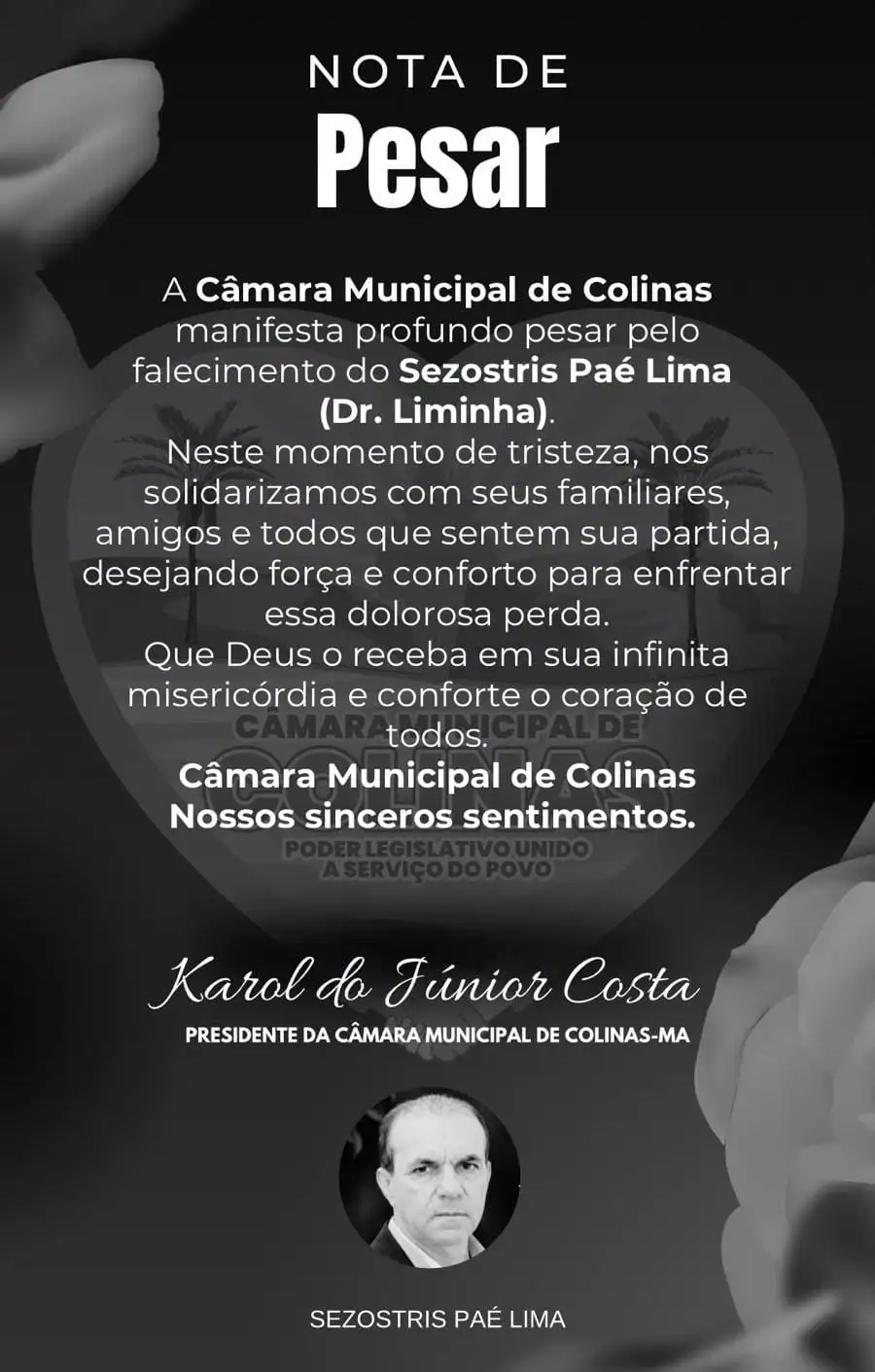 NOTA DE PESAR